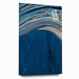 Coastal Wall Art - Abstract Blue Ocean Waves Beach-Themed Nautical Print