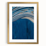 Coastal Wall Art - Abstract Blue Ocean Waves Beach-Themed Nautical Print
