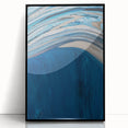 Coastal Wall Art - Abstract Blue Ocean Waves Beach-Themed Nautical Print