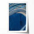 Coastal Wall Art - Abstract Blue Ocean Waves Beach-Themed Nautical Print