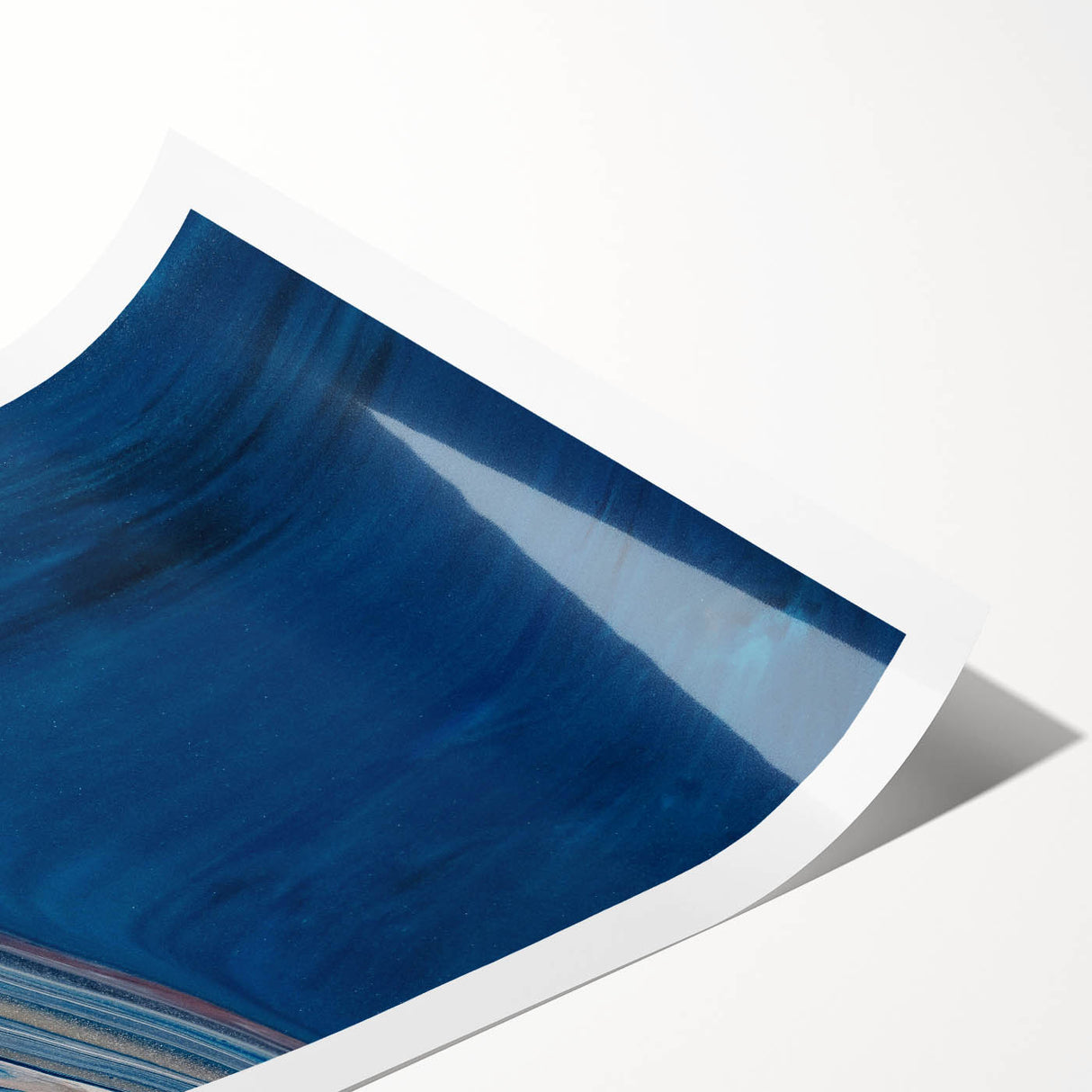 Coastal Wall Art - Abstract Blue Ocean Waves Beach-Themed Nautical Print