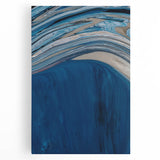 Coastal Wall Art - Abstract Blue Ocean Waves Beach-Themed Nautical Print