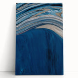 Coastal Wall Art - Abstract Blue Ocean Waves Beach-Themed Nautical Print