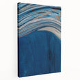 Coastal Wall Art - Abstract Blue Ocean Waves Beach-Themed Nautical Print