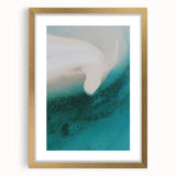 Coastal Wall Art - Aerial View of White Sand Beach and Blue Ocean Print