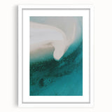 Coastal Wall Art - Aerial View of White Sand Beach and Blue Ocean Print