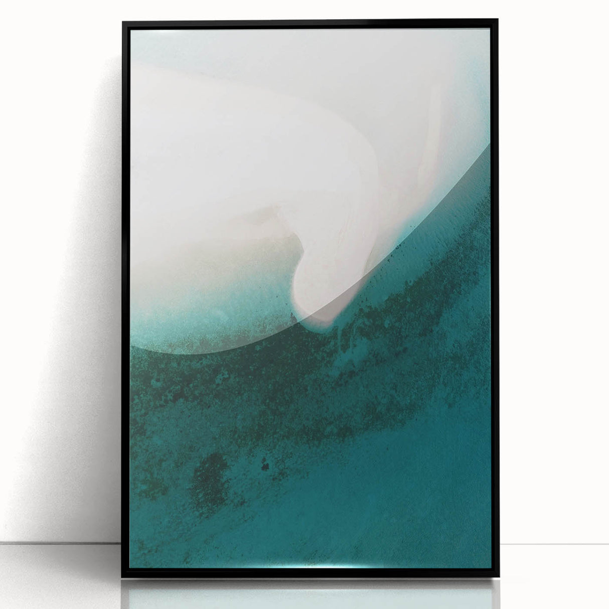 Coastal Wall Art - Aerial View of White Sand Beach and Blue Ocean Print