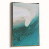 Coastal Wall Art - Aerial View of White Sand Beach and Blue Ocean Print