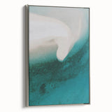 Coastal Wall Art - Aerial View of White Sand Beach and Blue Ocean Print