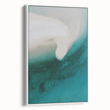 Coastal Wall Art - Aerial View of White Sand Beach and Blue Ocean Print