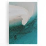 Coastal Wall Art - Aerial View of White Sand Beach and Blue Ocean Print