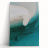 Coastal Wall Art - Aerial View of White Sand Beach and Blue Ocean Print