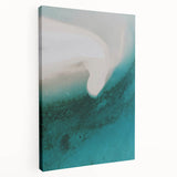 Coastal Wall Art - Aerial View of White Sand Beach and Blue Ocean Print