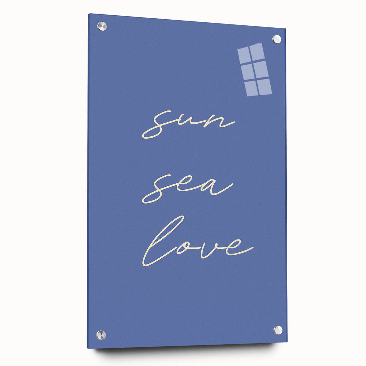 Coastal Wall Art - Minimalist 'Sun Sea Love' Beach-Themed Typography Print