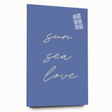 Coastal Wall Art - Minimalist 'Sun Sea Love' Beach-Themed Typography Print