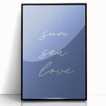 Coastal Wall Art - Minimalist 'Sun Sea Love' Beach-Themed Typography Print