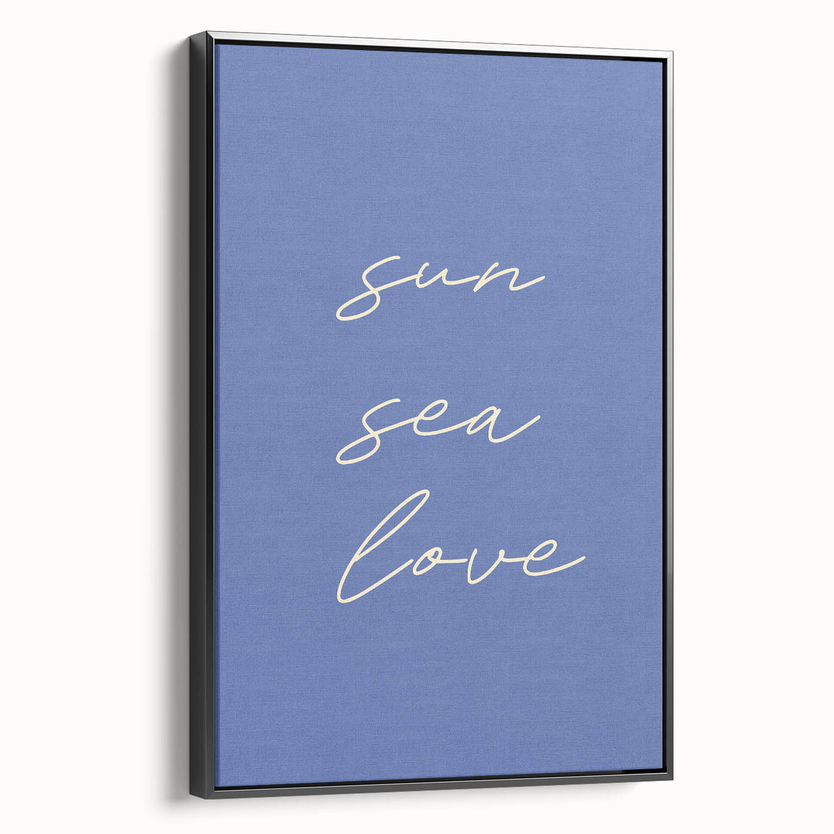 Coastal Wall Art - Minimalist 'Sun Sea Love' Beach-Themed Typography Print