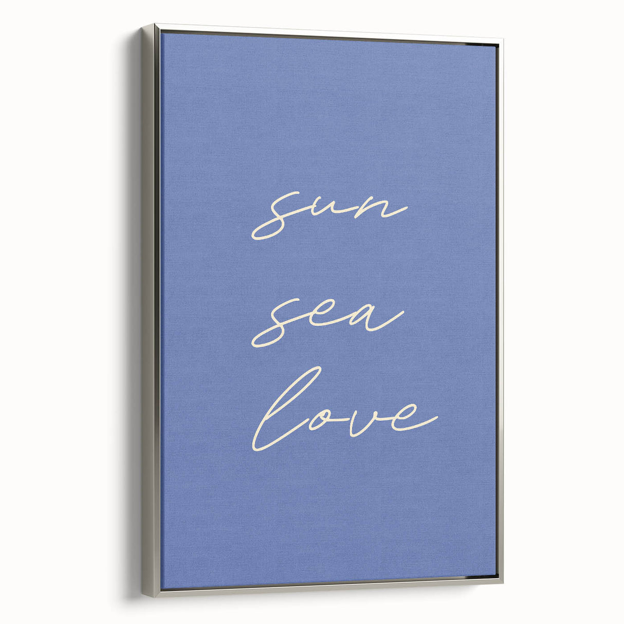 Coastal Wall Art - Minimalist 'Sun Sea Love' Beach-Themed Typography Print