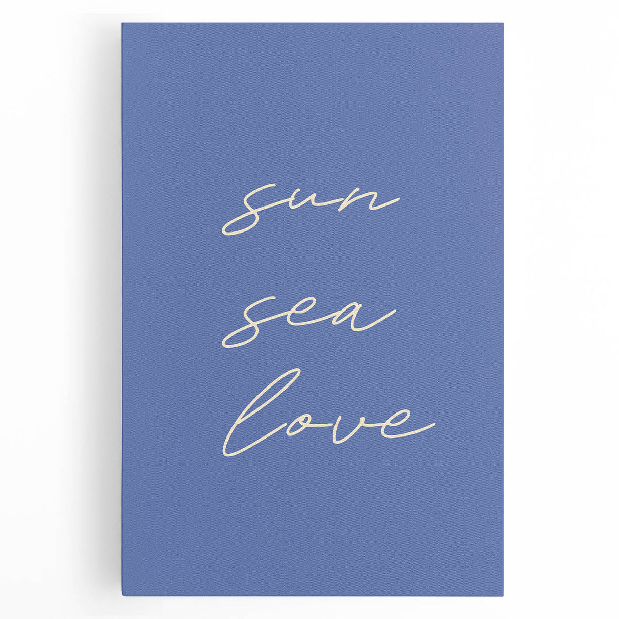 Coastal Wall Art - Minimalist 'Sun Sea Love' Beach-Themed Typography Print