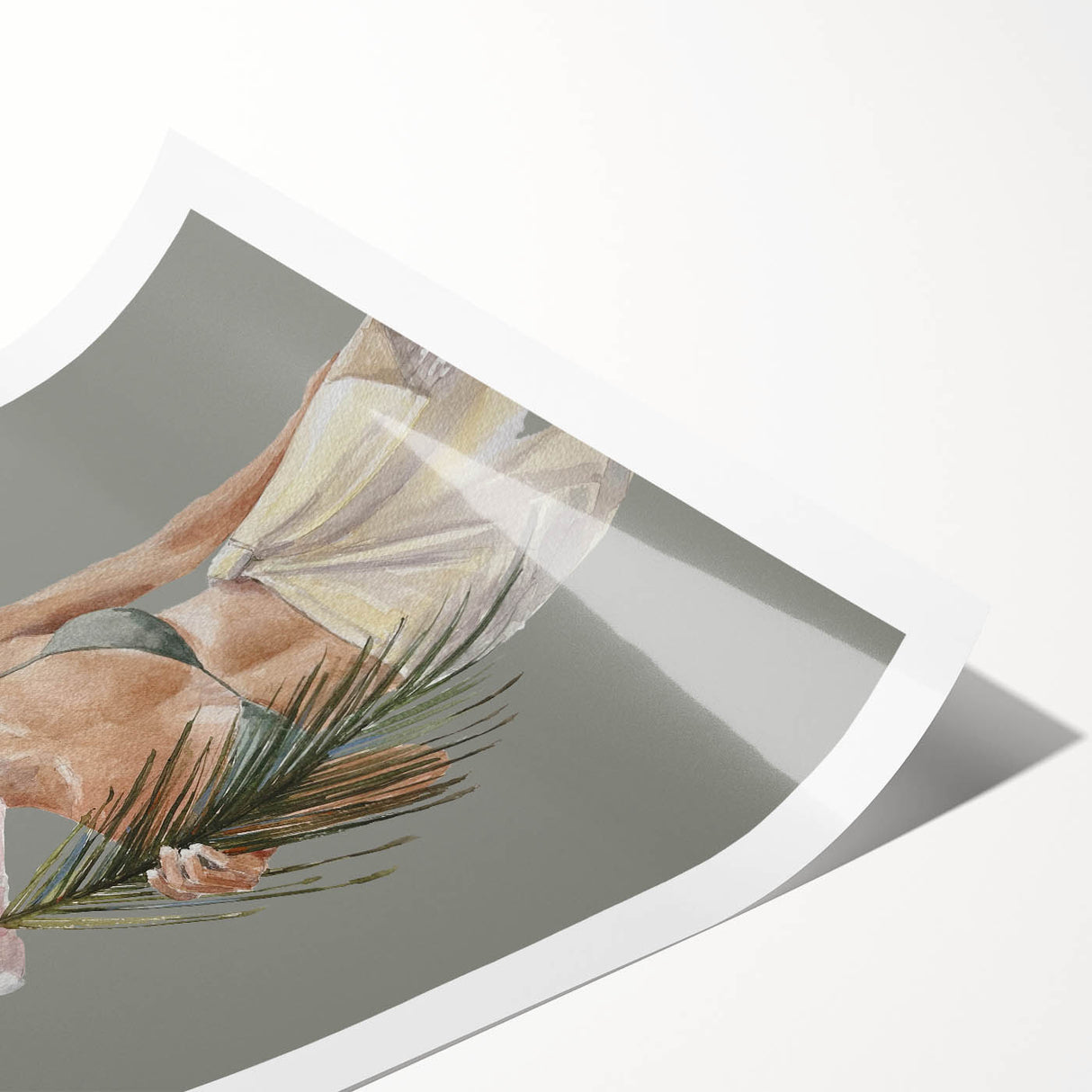 Beach-Themed Coastal Wall Art - Seaside Woman with Seashell Head