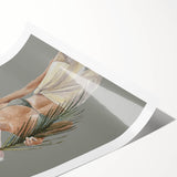 Beach-Themed Coastal Wall Art - Seaside Woman with Seashell Head