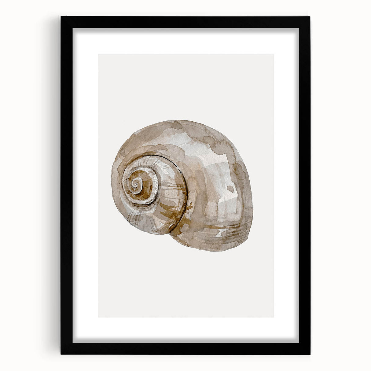 Coastal Wall Art - Nautical Snail Shell Print for Beach-Themed Decor