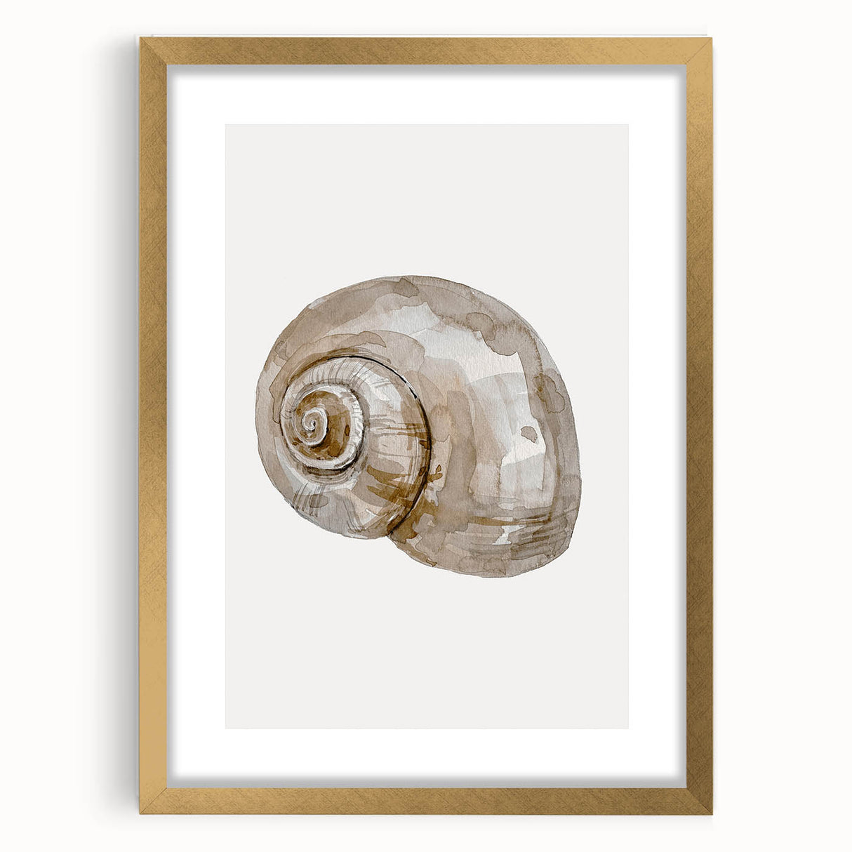 Coastal Wall Art - Nautical Snail Shell Print for Beach-Themed Decor