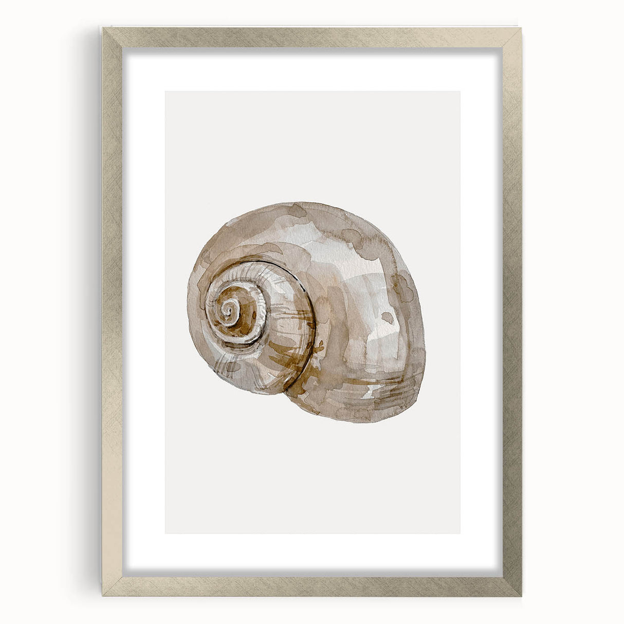 Coastal Wall Art - Nautical Snail Shell Print for Beach-Themed Decor