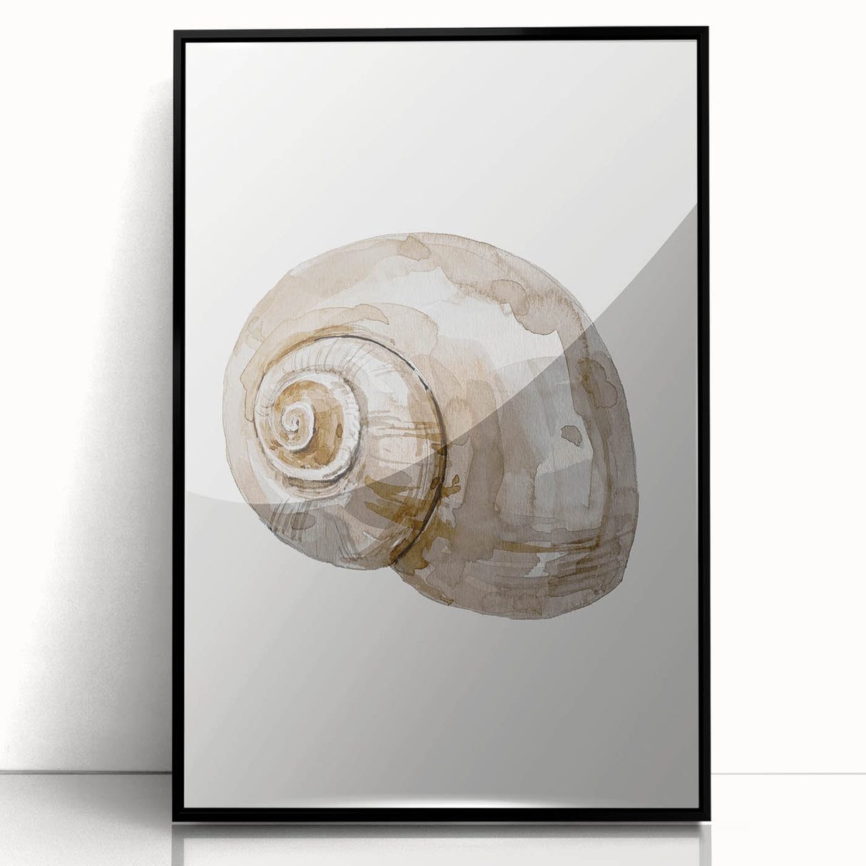 Coastal Wall Art - Nautical Snail Shell Print for Beach-Themed Decor