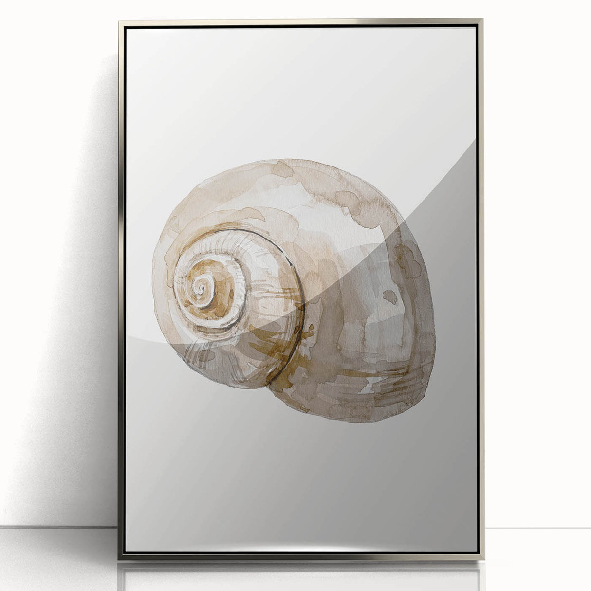 Coastal Wall Art - Nautical Snail Shell Print for Beach-Themed Decor