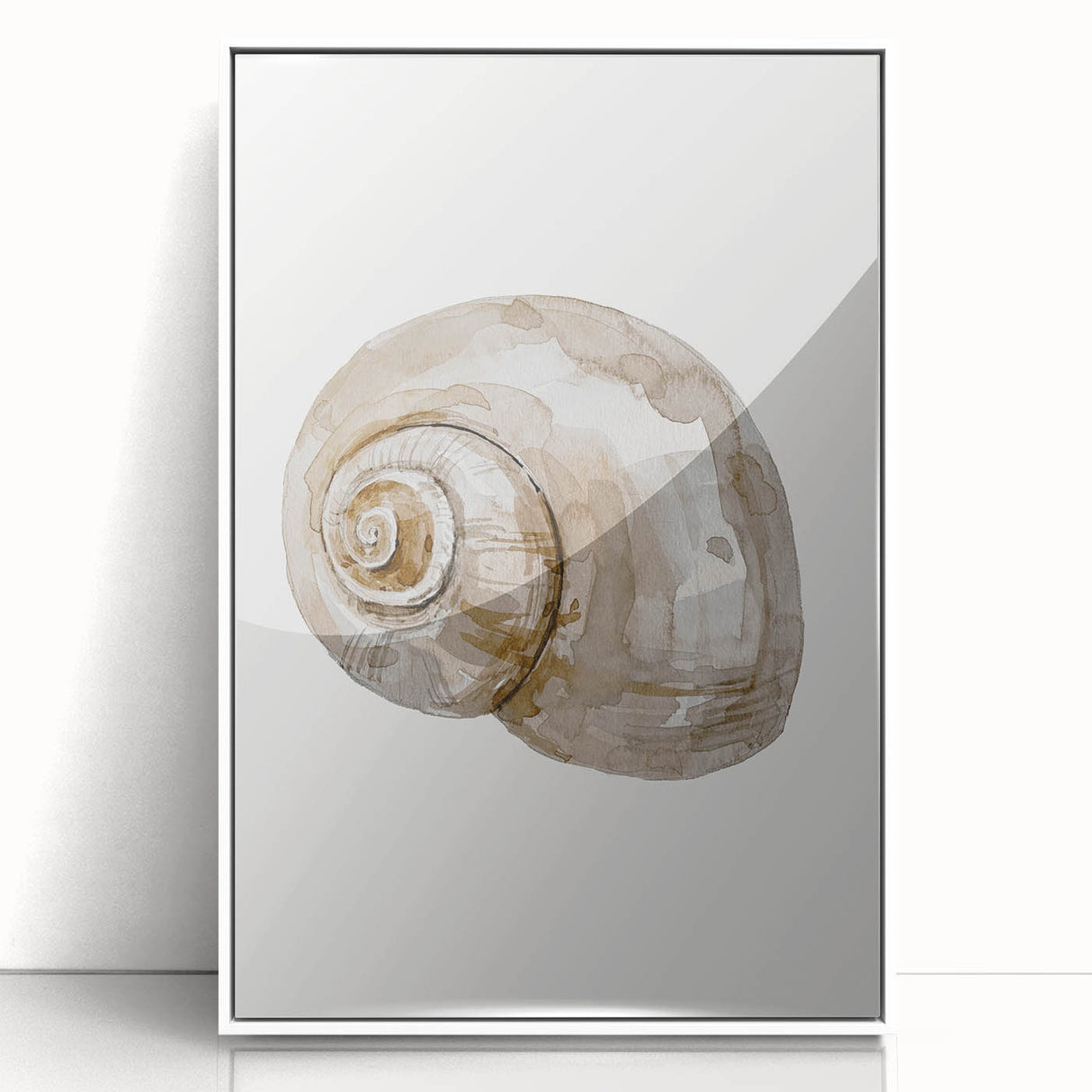 Coastal Wall Art - Nautical Snail Shell Print for Beach-Themed Decor