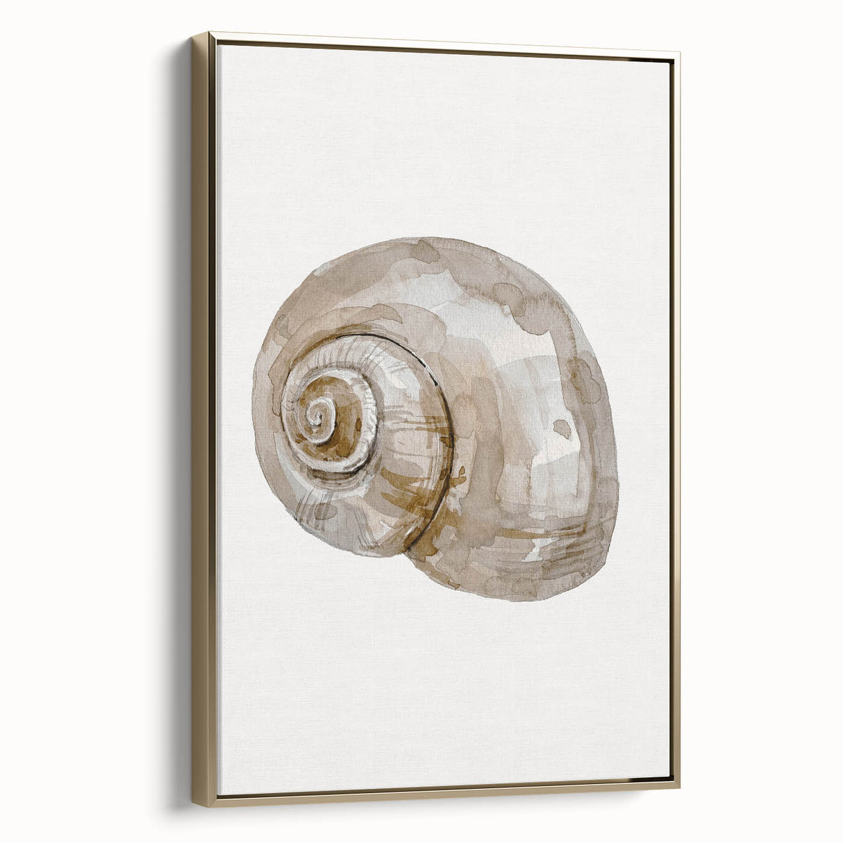 Coastal Wall Art - Nautical Snail Shell Print for Beach-Themed Decor