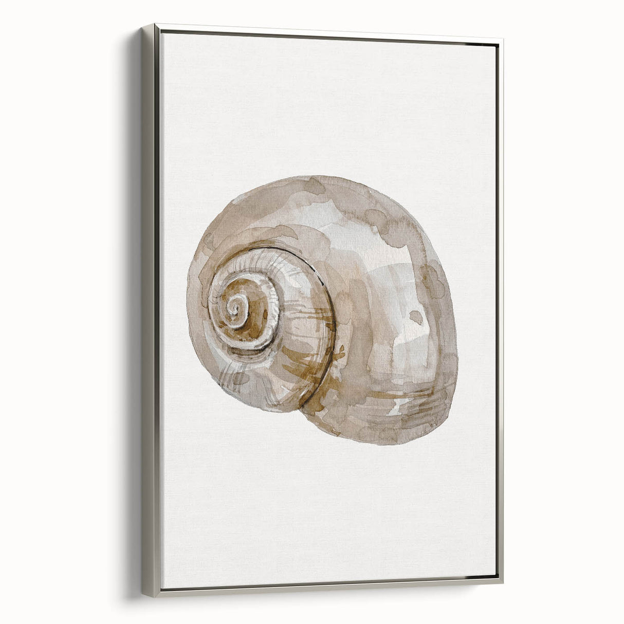 Coastal Wall Art - Nautical Snail Shell Print for Beach-Themed Decor