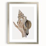 Coastal Wall Art - Nautical Conch Shell Print for Beach-Themed Decor