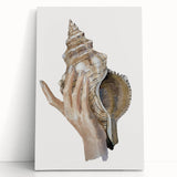 Coastal Wall Art - Nautical Conch Shell Print for Beach-Themed Decor