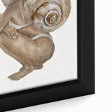 Coastal Wall Art - Woman with Snail Shell Beach-Themed Nautical Print