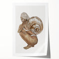 Coastal Wall Art - Woman with Snail Shell Beach-Themed Nautical Print