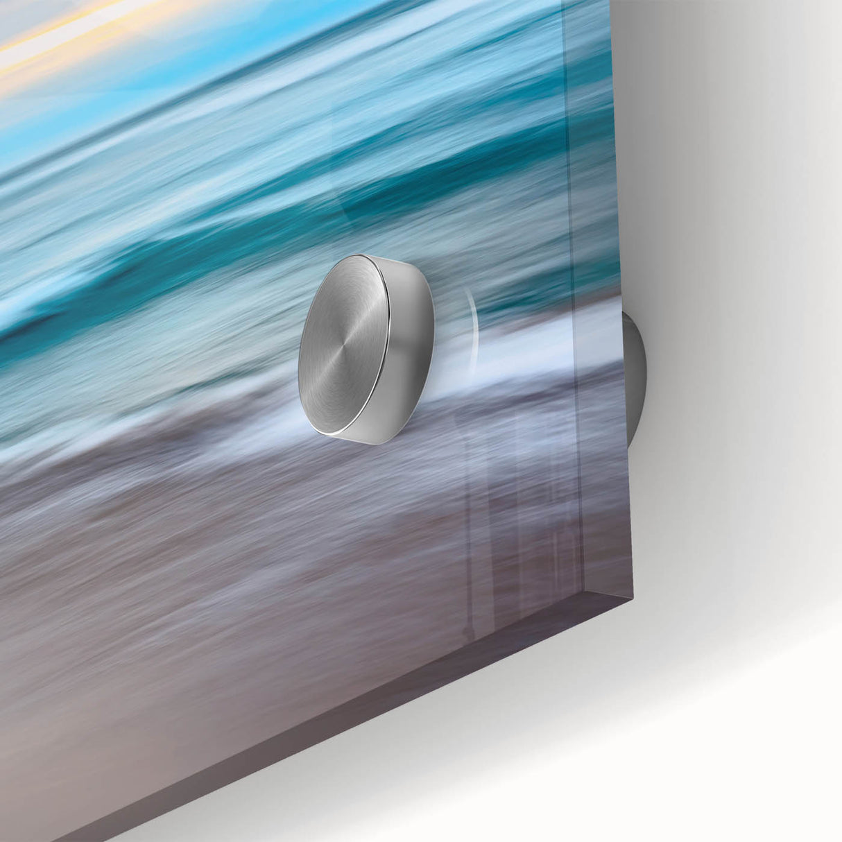 Coastal Wall Art – Tranquil Beach Horizon Ocean Art Print for Nautical Décor