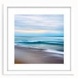 Coastal Wall Art – Tranquil Beach Horizon Ocean Art Print for Nautical Décor