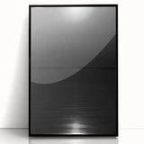 Coastal Wall Art - Moonlight Reflection on Water Black and White Print