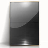 Coastal Wall Art - Moonlight Reflection on Water Black and White Print