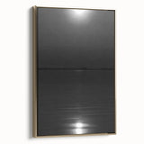 Coastal Wall Art - Moonlight Reflection on Water Black and White Print