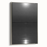 Coastal Wall Art - Moonlight Reflection on Water Black and White Print