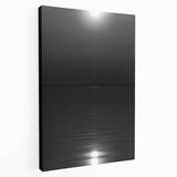 Coastal Wall Art - Moonlight Reflection on Water Black and White Print