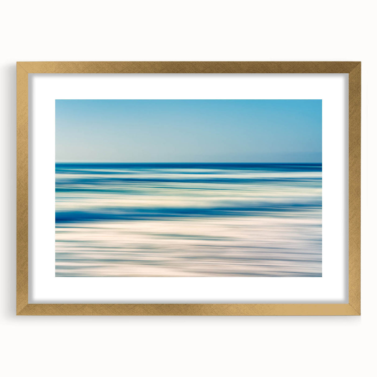 Abstract Ocean Waves Coastal Wall Art – Nautical Beach-Themed Print