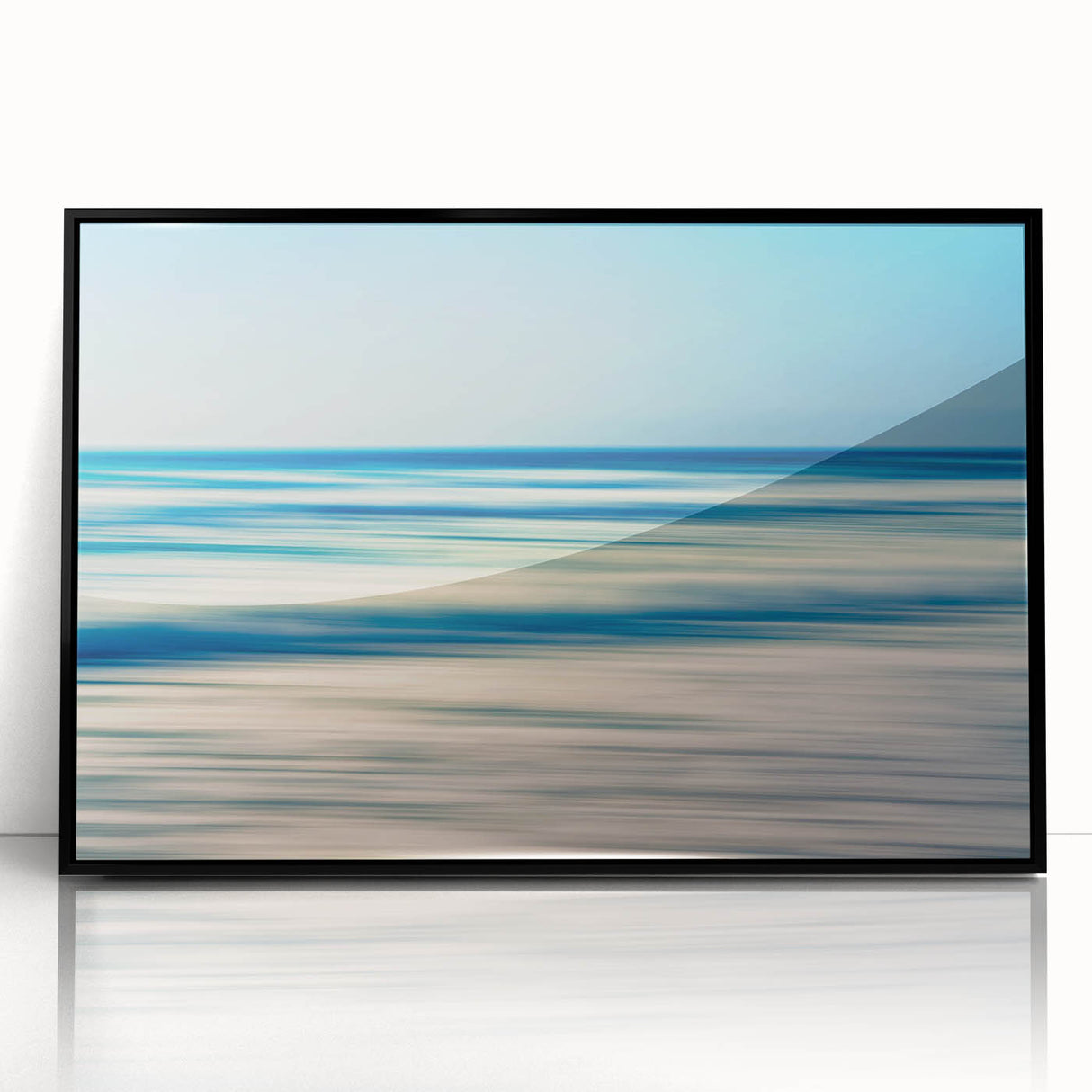 Abstract Ocean Waves Coastal Wall Art – Nautical Beach-Themed Print