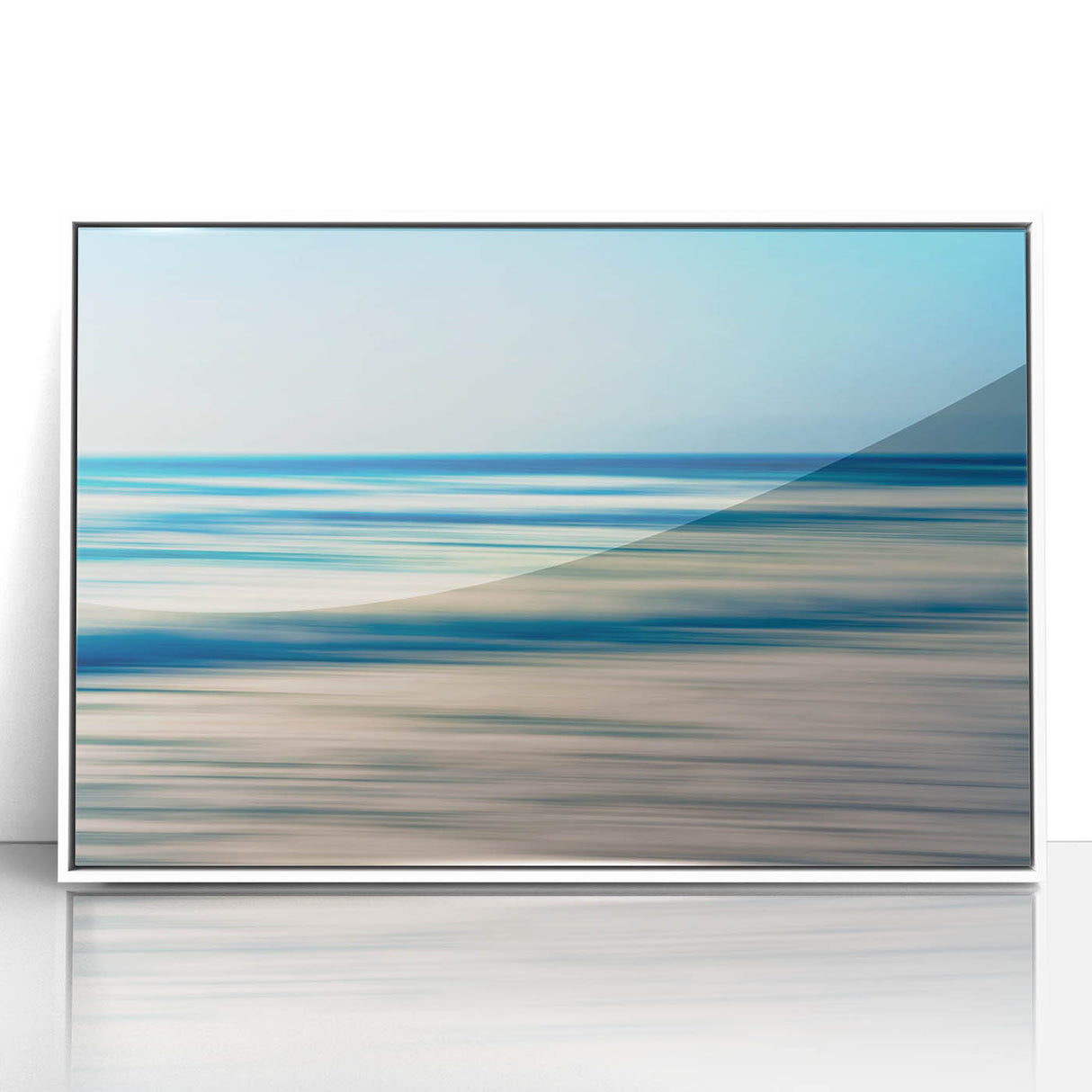Abstract Ocean Waves Coastal Wall Art – Nautical Beach-Themed Print