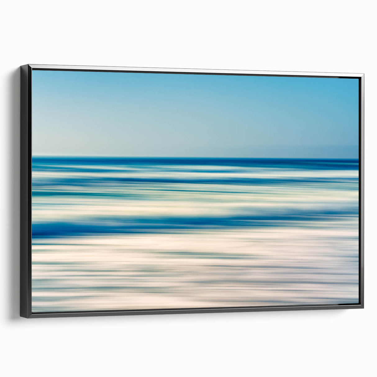 Abstract Ocean Waves Coastal Wall Art – Nautical Beach-Themed Print