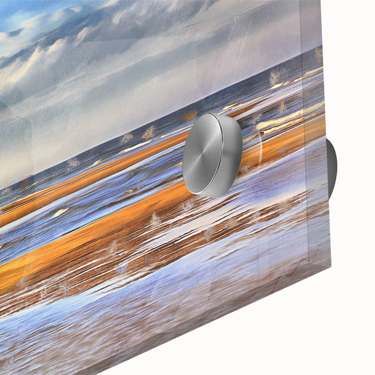 Golden Beach Coastal Wall Art – Vibrant Ocean-Themed Seaside Print