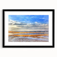 Golden Beach Coastal Wall Art – Vibrant Ocean-Themed Seaside Print